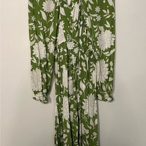 Ava & Viv Green and White Floral Dress